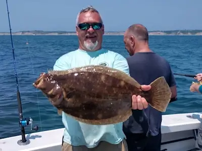 Block Island angler had great day on big flounder.